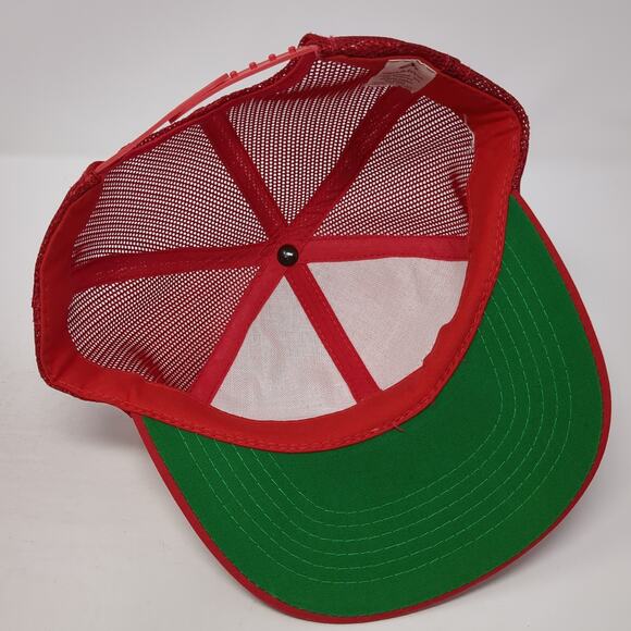 Utility Snapback Trucker Hat Red One Size Mesh Back Adjustable Tonkin Vintage - Picture 7 of 9